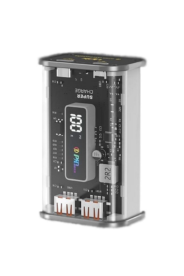 Link Tech Powerbank Şeffaf Transparan Model Şık Tasarım! C122 Strong 10000 Mah Pd 22.5w - 2