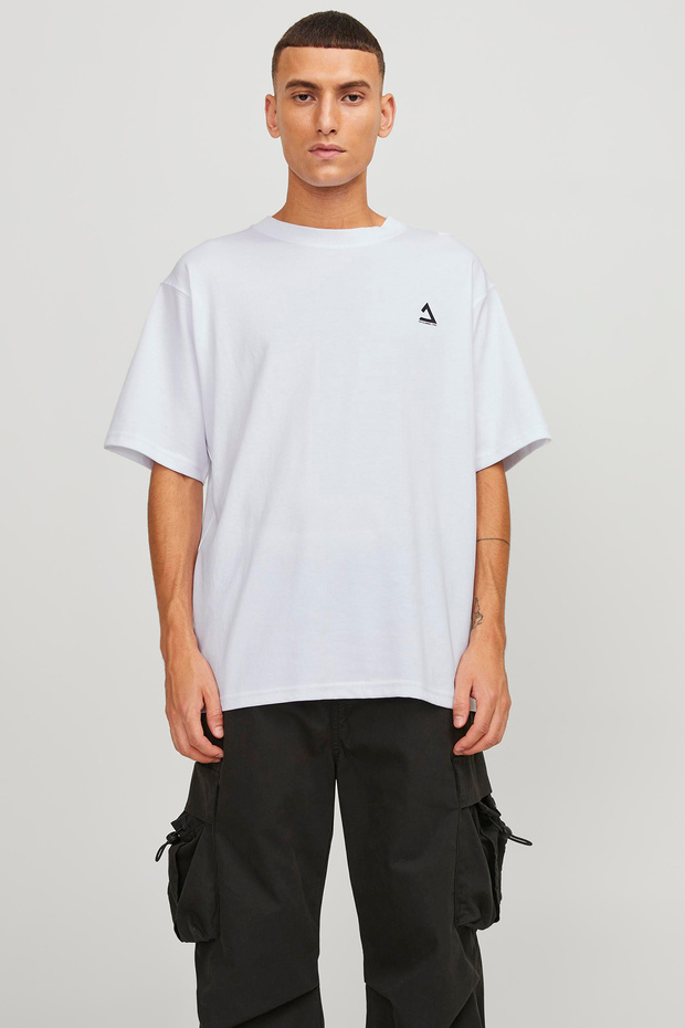 Core Jcotriangle Back Printed Crew Neck Relaxed Fit T Shirt Men's T SHIRT12253435