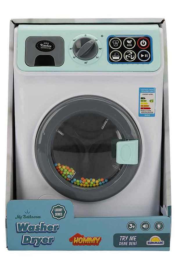 Hommy Sesli ve Işıklı Yeşil Çamaşır Makinesi - 2