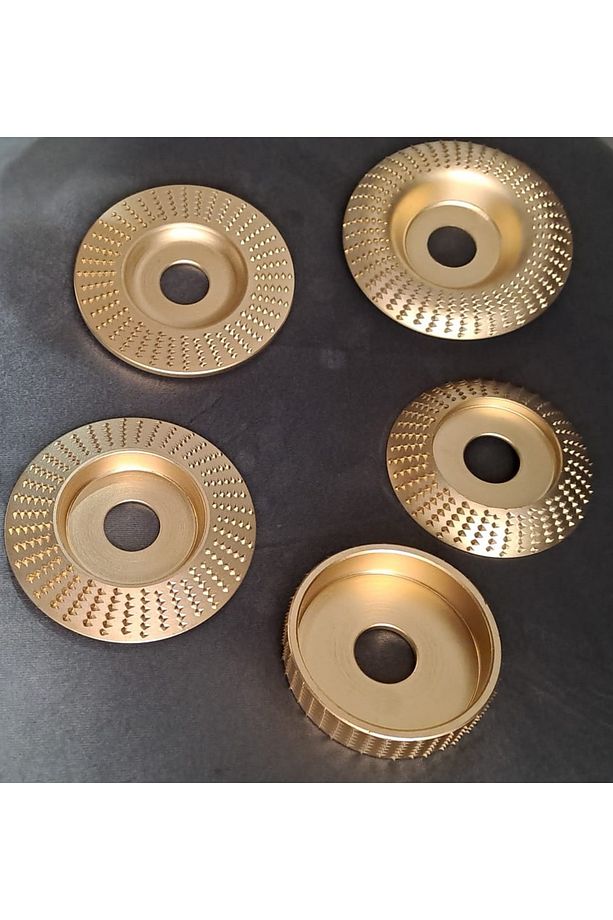 Ahşap için spiral avuç taşlama diski 5 Parça Oyma Aşındırma titanyum disk seti - 6