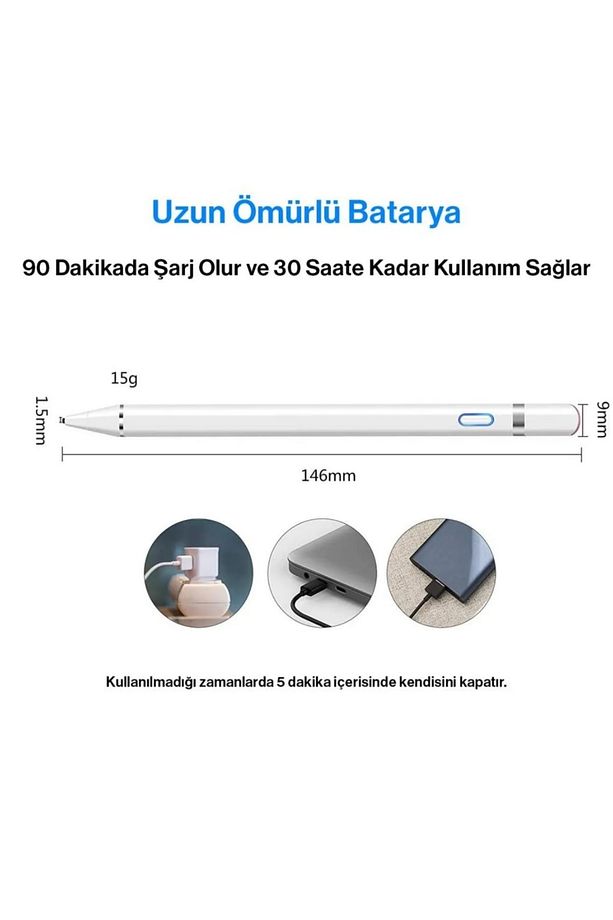 Tüm Cihazlara Uyumlu Dokunmatik Universal Stylus Ipad  ios Android Tablet Kalemi - 5