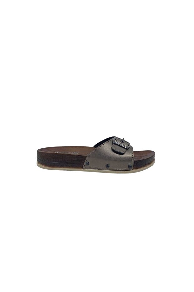Parmi 21501 Women's Platinum Buckle Daily Use Slippers