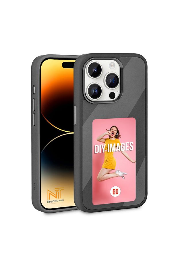Apple iPhone 14 Pro Max Uyumlu Ekranı Yansıtan  Akıllı NFC Kapak Kılıf - 4