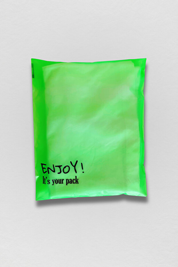 25x30 Cm Neon Yeşil Kargo Poşeti 100 Adet - 1