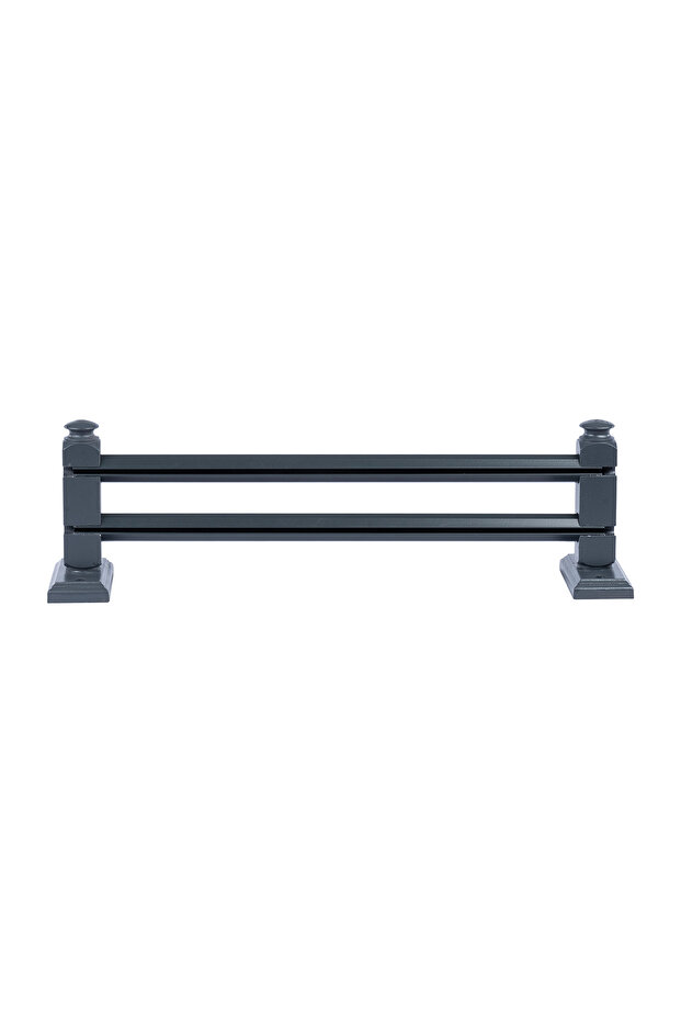 Antrasit Çift Borulu Çetray Rustik Perde Askısı 100 CM - 1