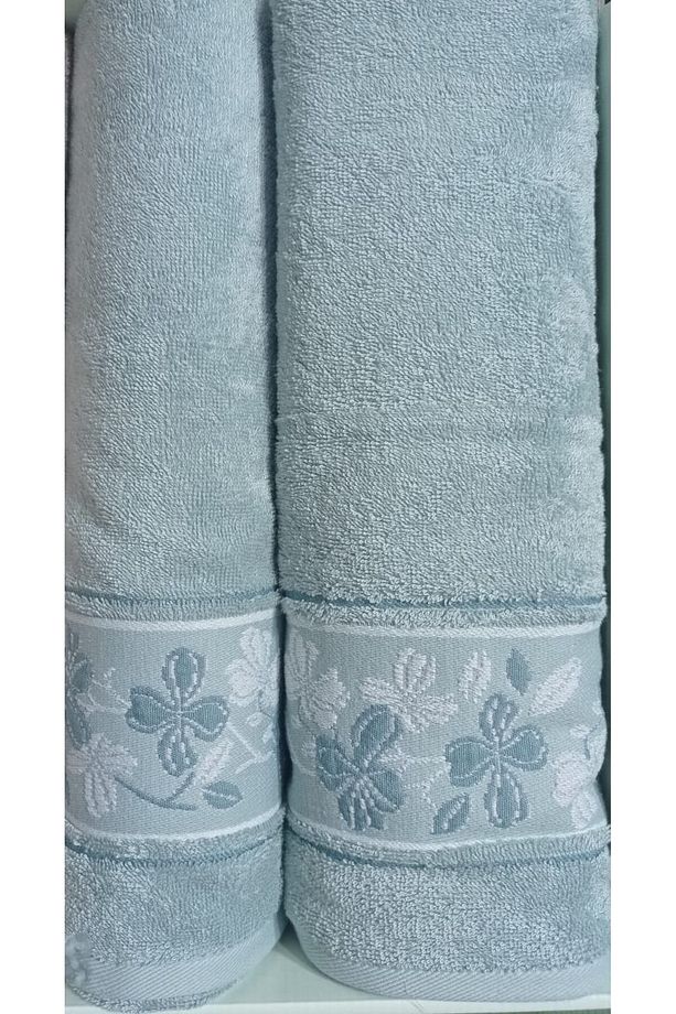 Fiore Line Bej Yeşil Bambu Hamam Seti - 2