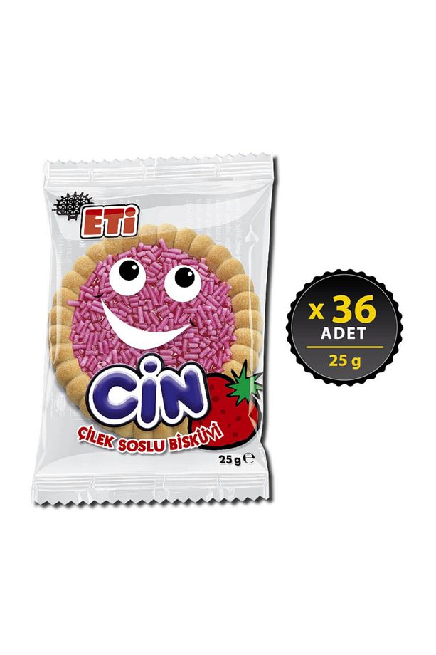 Cin Çilekli Bisküvi 25 g x 36 Adet - 1