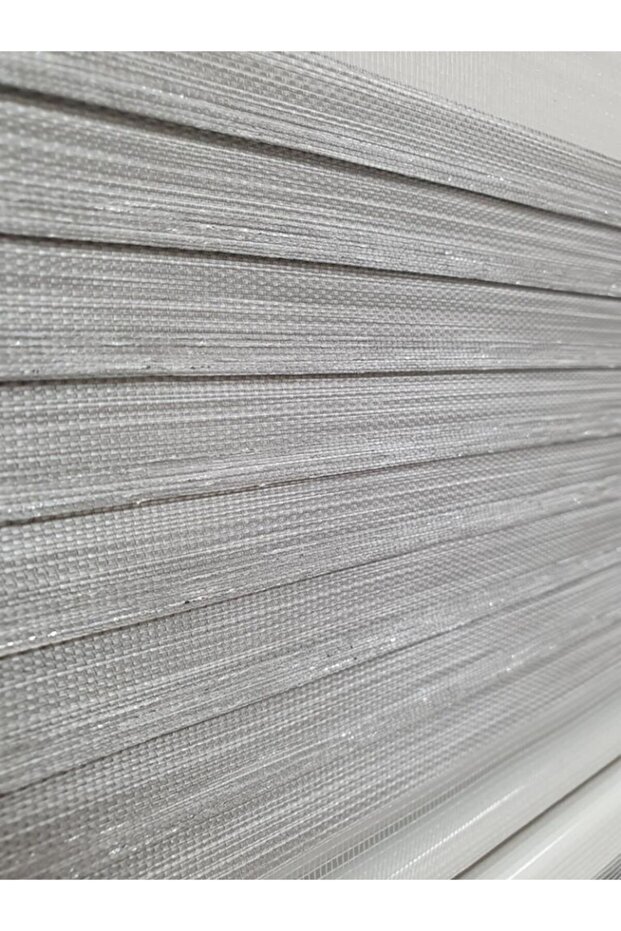 Geniş Pliseli Simli Gri Zebra Stor Perde Mz294 - 4