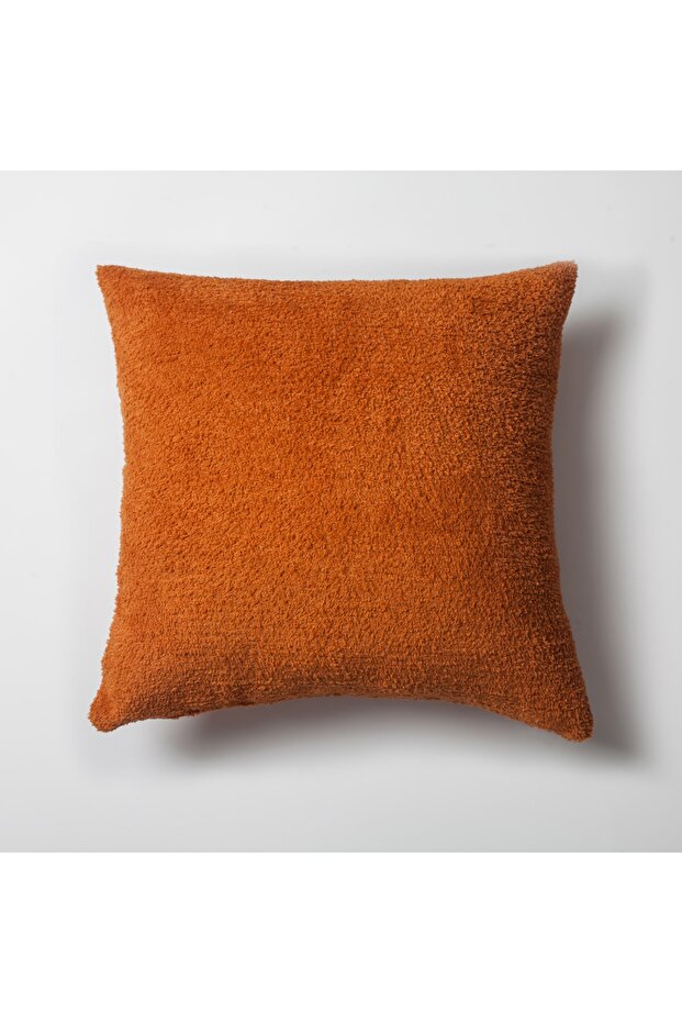 "Cozy" - Sheepskin Textured Feather Throw Pillow 50x50 (Inner Pillow Included)