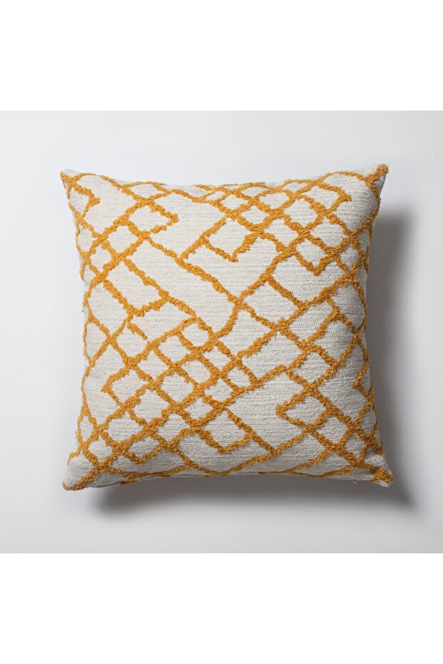 "Maya" - Ethnic Kilim Patterned Throw Pillow 50x50 (Inner Pillow Included)
