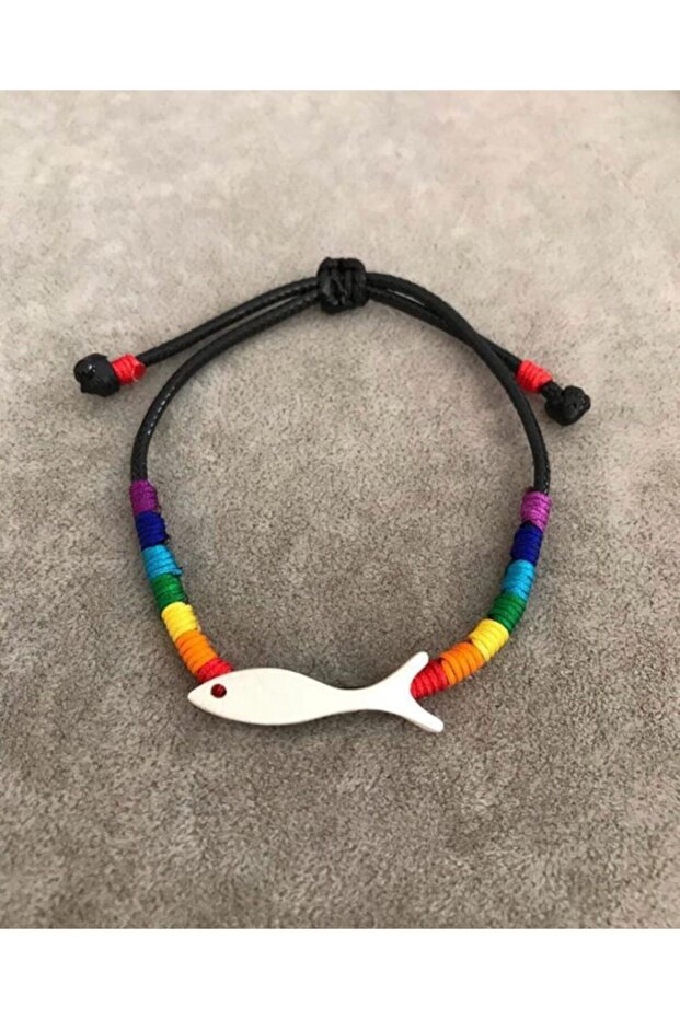 Kadın Renkli Gökkuşağı Balık Bileklik - 1