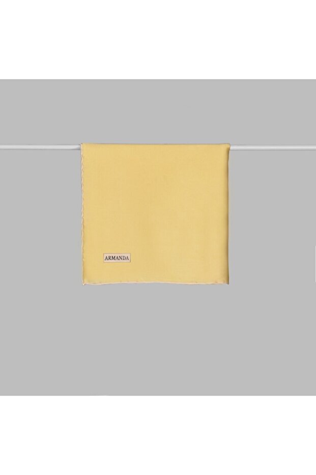 Women's Yellow Satin Silk Scarf