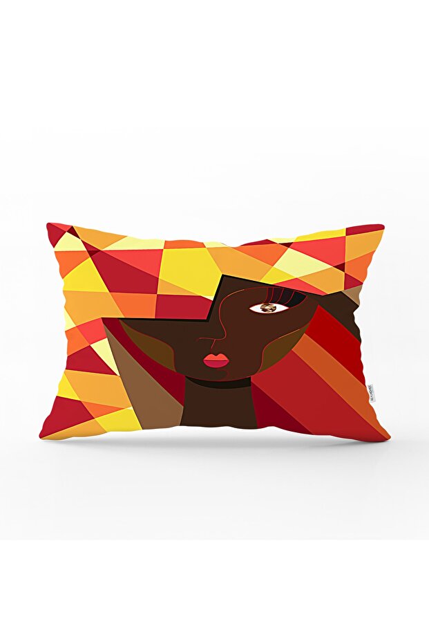 Geometric Ethnic Patterned Special Design Rectangular Throw Pillow Cover - 1