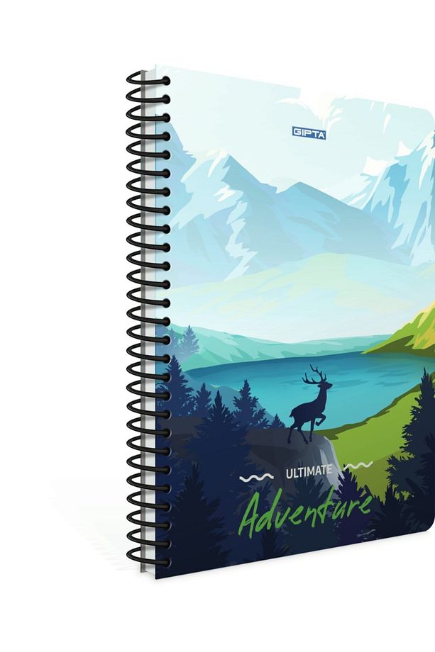 Adventure Spiralli Karton Kapak 80 Yaprak A4 Defter Seti Kareli (4'lü) - 4