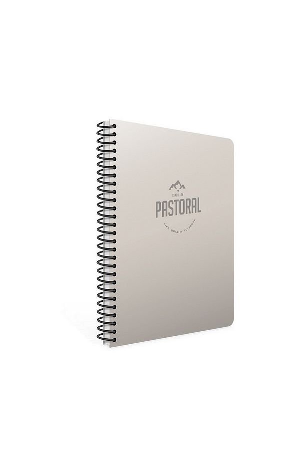 Pastoral A4 120 Yaprak Kareli Pp Kapak Spiralli Defter Gri - 1