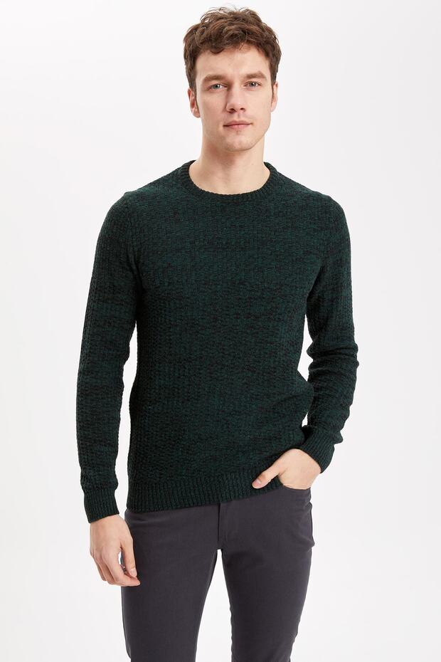 Slim Fit Triko Kazak - 1