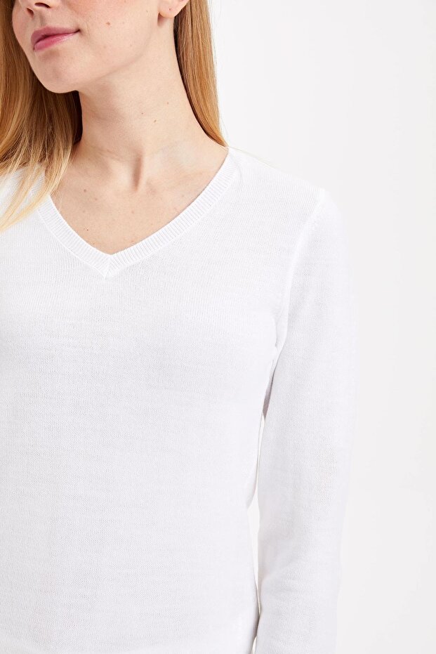 سترة برقبة دائرية بقصة عادية - 3