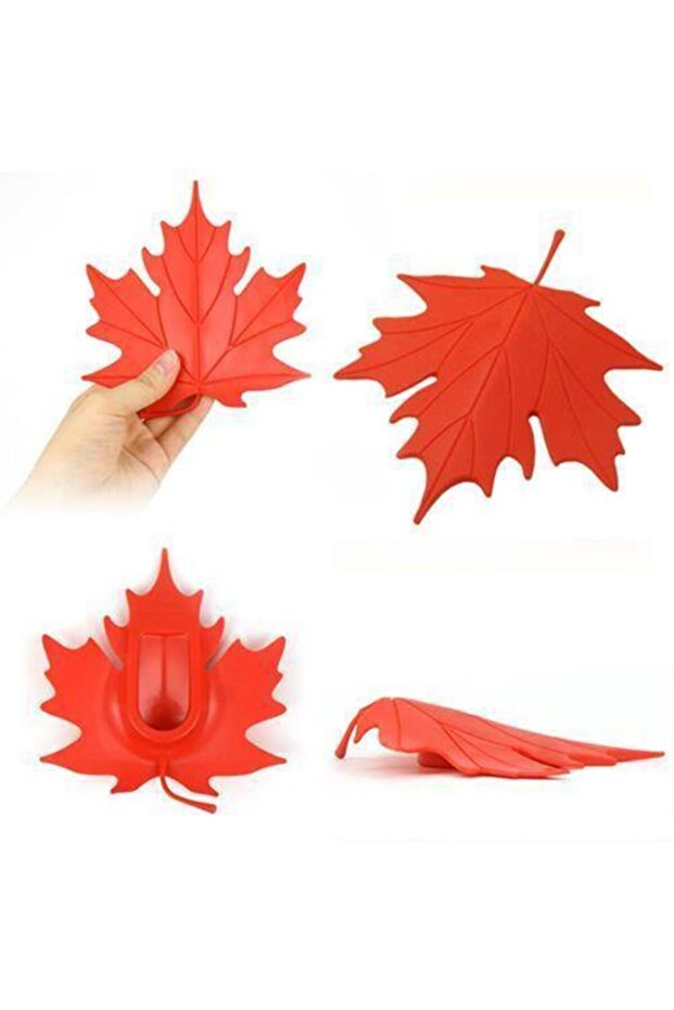 Leaf Floor Door Holder Stopper Base Autumn Stopper 2 Pieces Gray