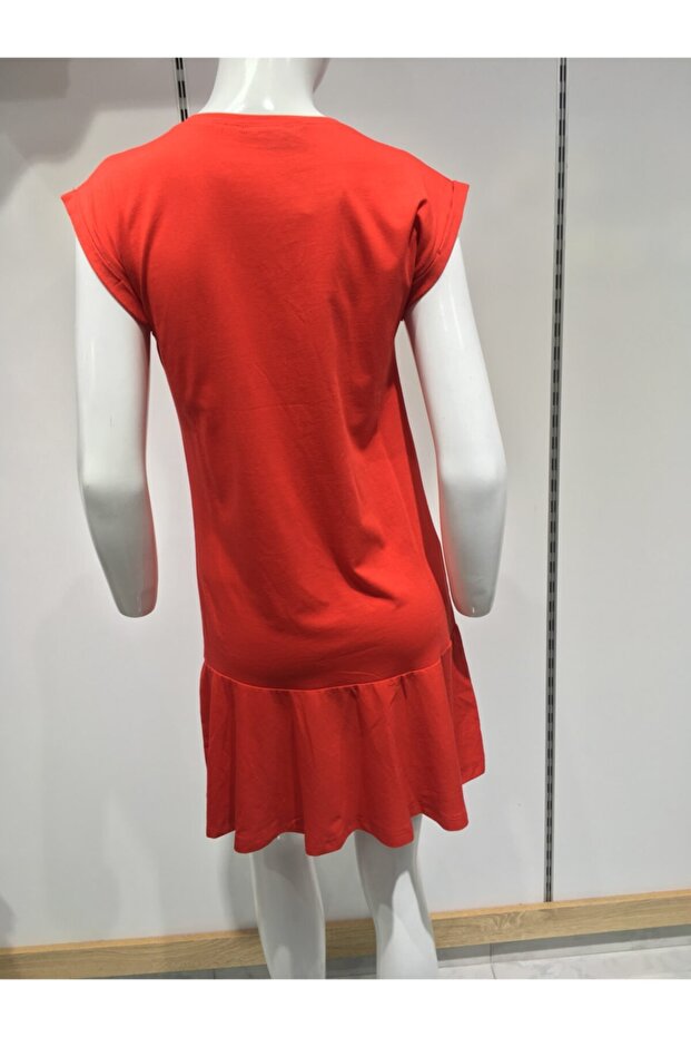 Kadın Kırmızı Basic Elbise - 2