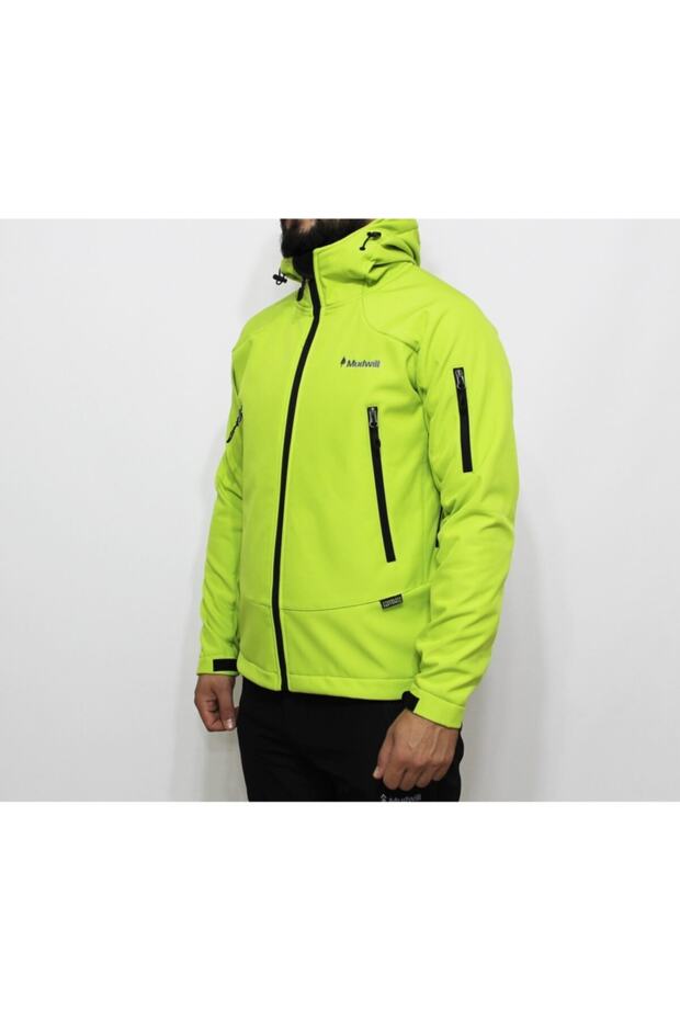 معطف أخضر فوسفور للرجال - 2