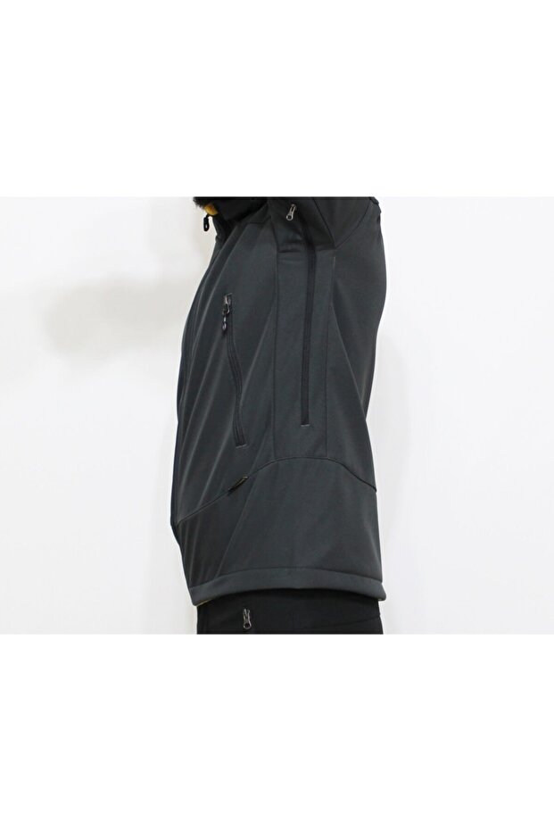 Erkek Antrasit Softshell  Mont Ceket - 5