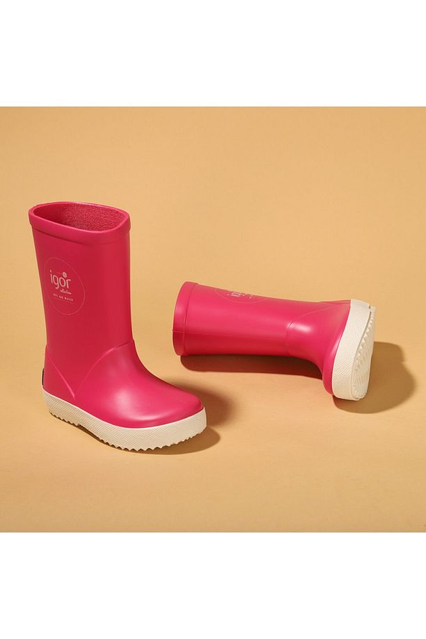 Unisex Çocuk Fuşya  Su Geçirmez Yağmur Kar Çizmesi Igor W10107 - 1