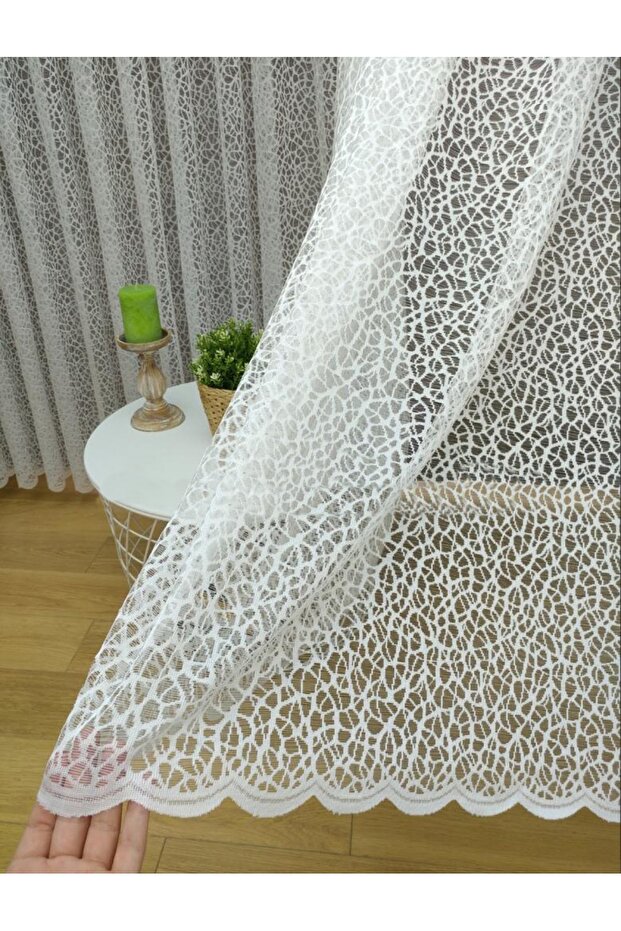 Sports Pattern French Lace Tulle Curtain, 200x260, Sparse Pleat, 1/2