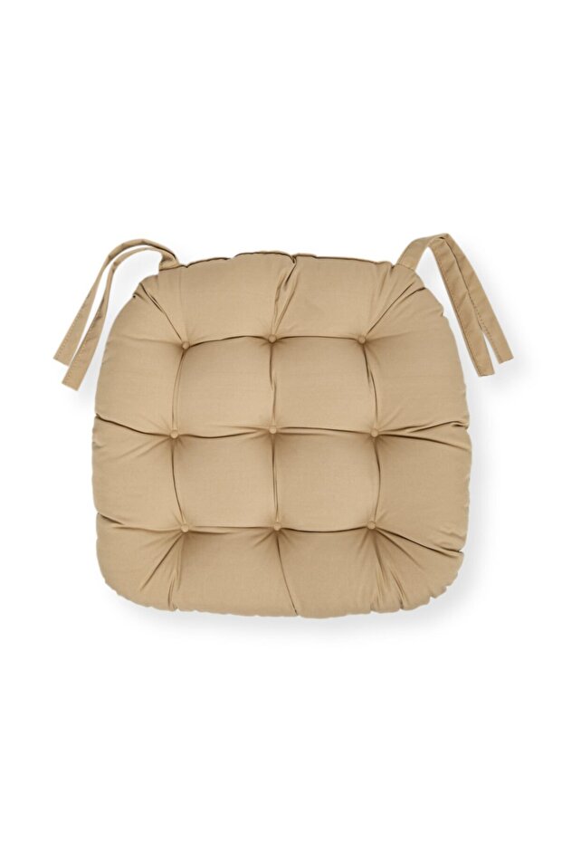 Sandalye Minderi Oval 43x43 Cm - Camel - 1