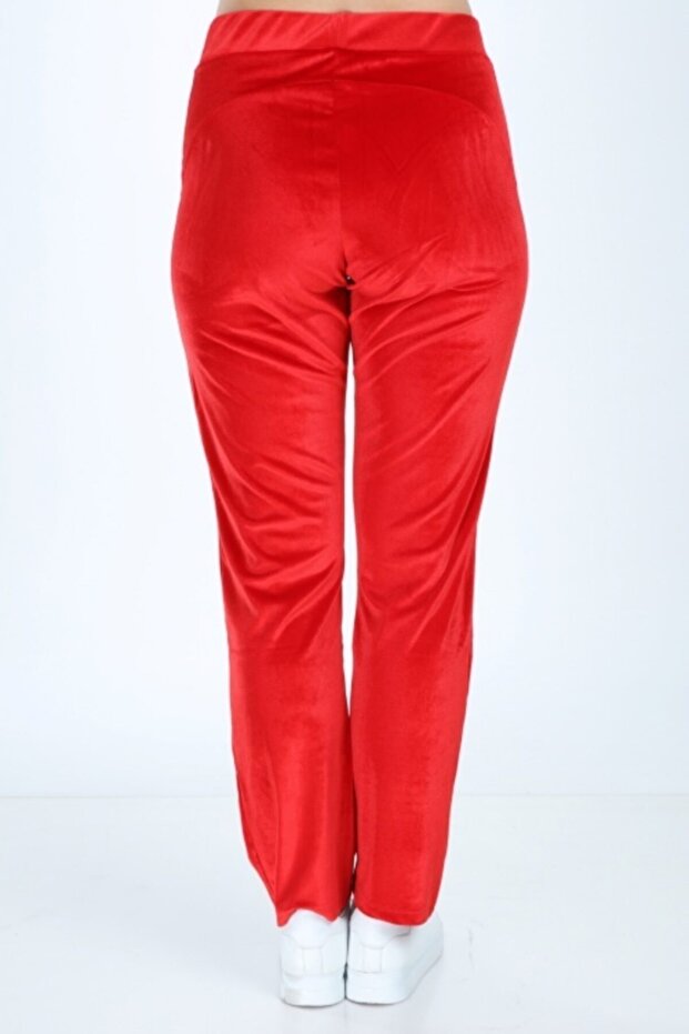 Kadın Kırmızı Kadife Alt - 7