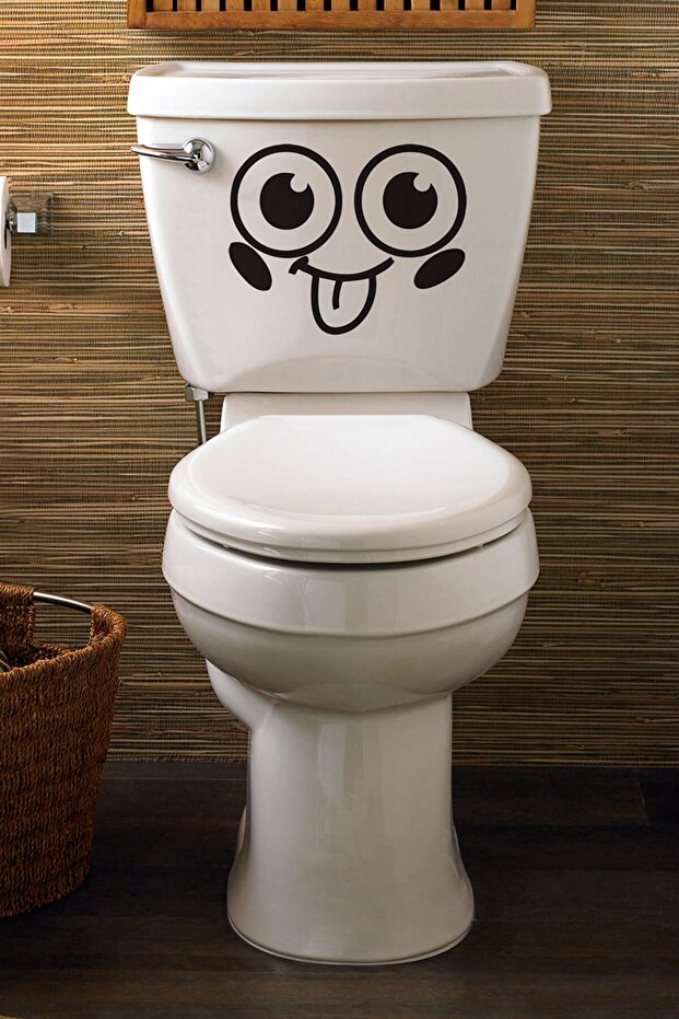 Smiling Face Toilet Seat And Bathroom Sticker