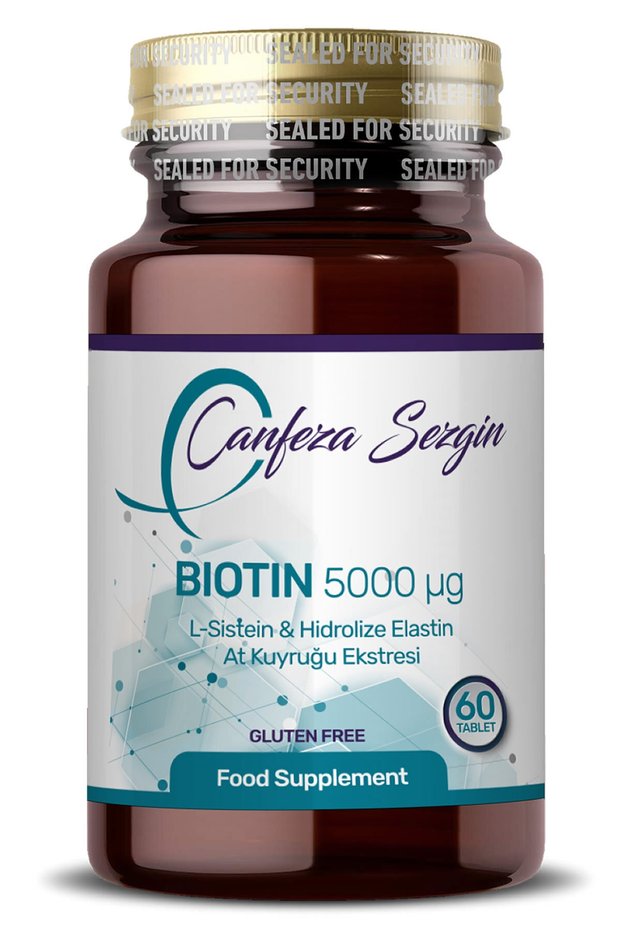 Biotin 60 Tablets 5000 Μg L-Cysteine & Hydrolyzed Elastin & Horsetail Extract