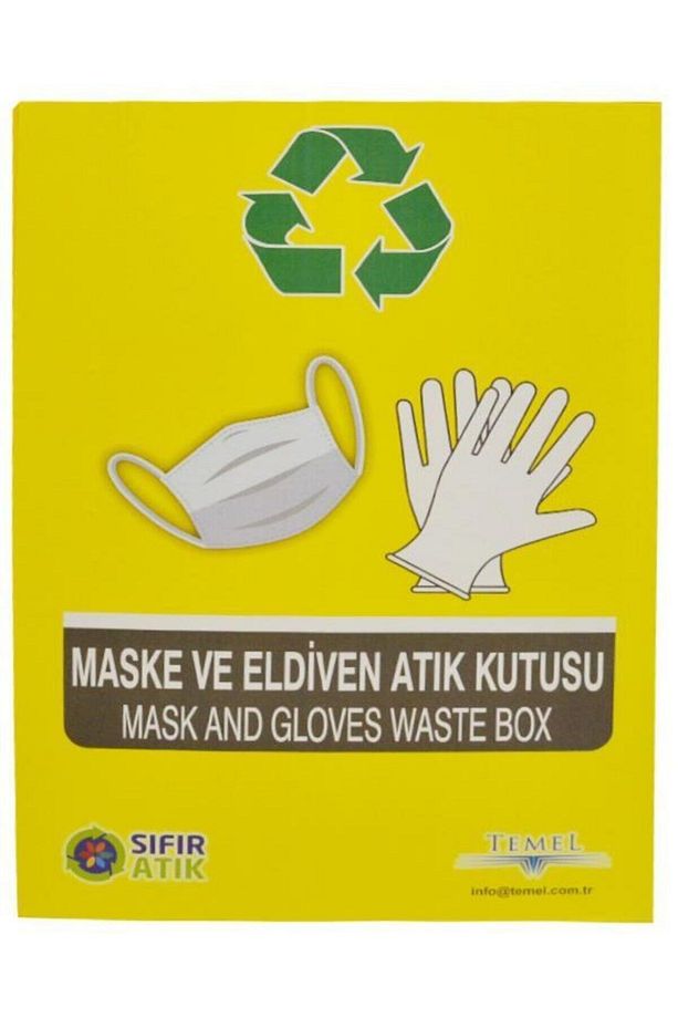 Eldiven Ve Maske Atık Kutusu Geri Dönüşüm Kutusu - 2