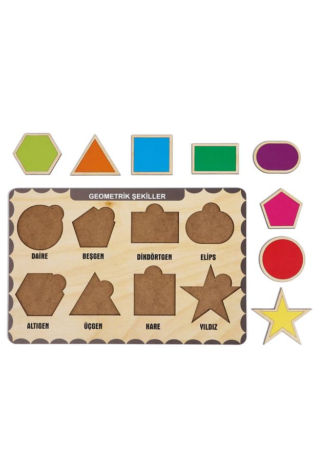 Ahşap Bul Tak Eğitici 2 Adet Yapboz Puzzle Seti - 5