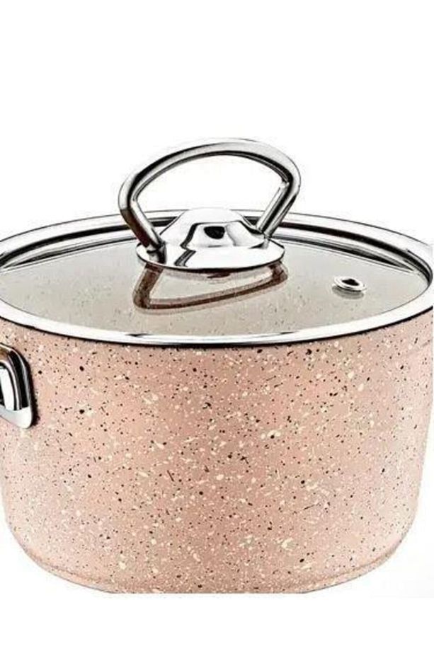 Oms Granit Sütlü Kahve 14 X 8 Cm Güveç Tencere Cam Kapaklı - 2
