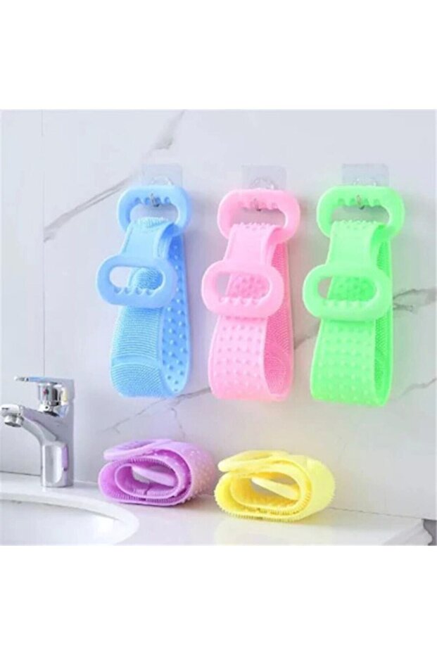 مقشر للظهر للحمام مزدوج الجوانب 70 سم - 3