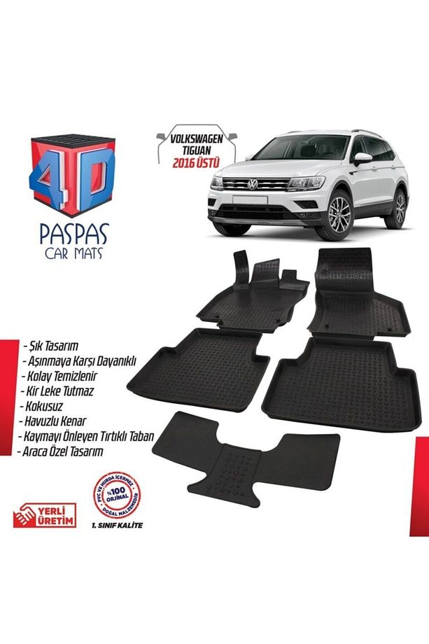 Vw Tiguan 2016 Sonrası 4d Havuzlu Kauçuk Paspas - 1