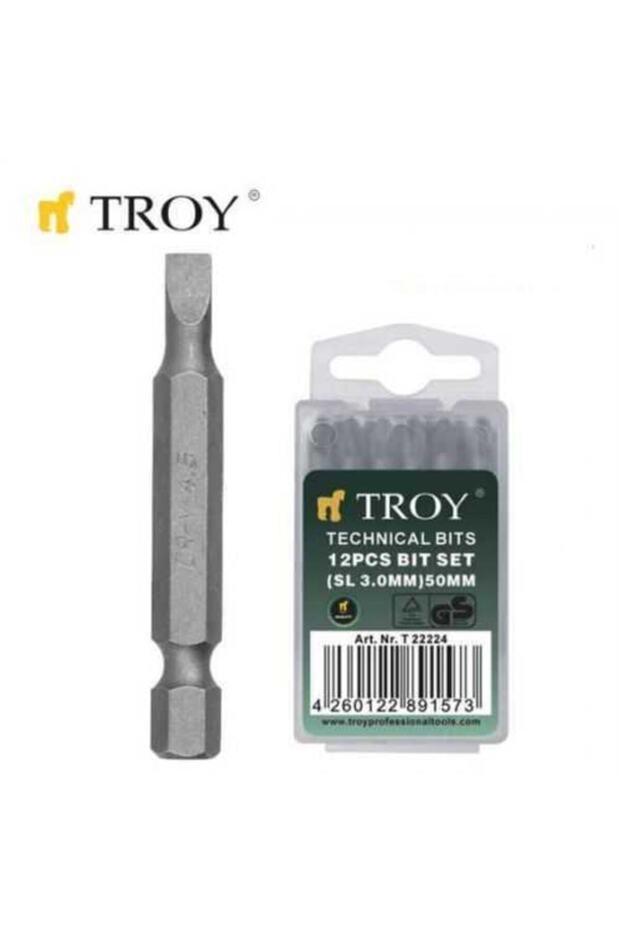 22224 Bits Uç Seti (DÜZ 3.0X50MM. 12 ADET) - 1