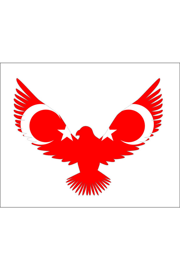 Pigeon Bird Turkish Flag Moon Star Sticker (16x12.5 Cm) 00934