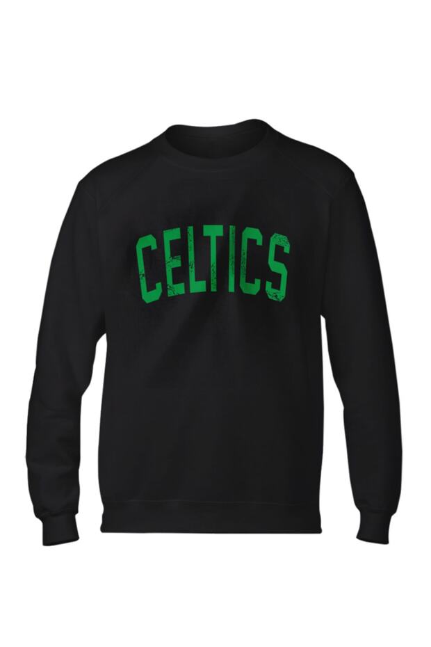 Erkek Siyah Boston Celtics Basic Sweatshirt - 1