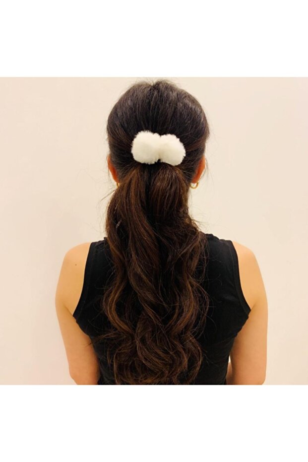 Double Small Pompom Rubber Buckle - 1