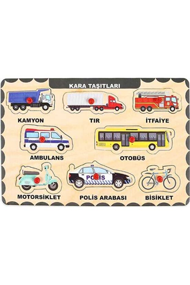 2 Adet Ahşap Tutmalı Puzzle Yapboz Puzzle Seti - 4