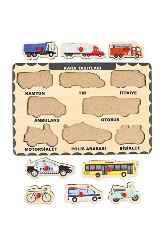 2 Adet Ahşap Tutmalı Puzzle Yapboz Puzzle Seti - 5