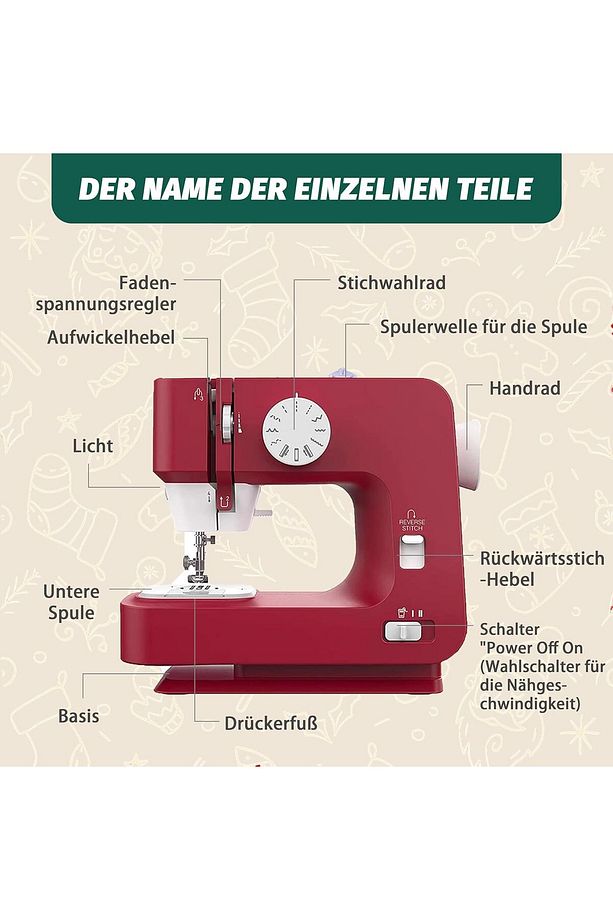 Mini El Dikiş Makinesi: Çift Hızlı, Tüm Fonksiyonlara Sahip, Hafif ve Seyahat İçin - 5