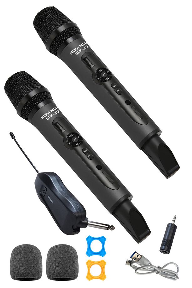 URX40 UHF Yüksek Kaliteli Telsiz Kablosuz EL Mikrofonu - 3