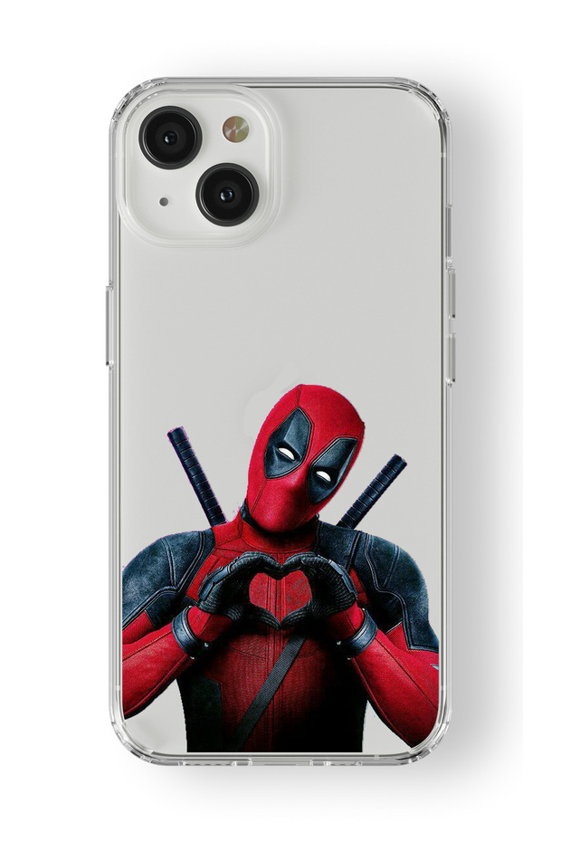 iPhone 13 Compatible Deadpool Design Printed Transparent Case - 1