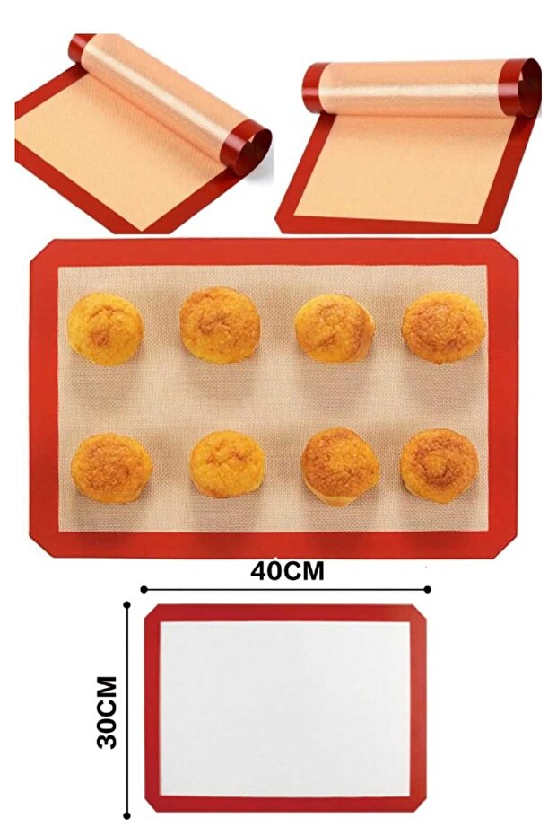30x40 Cm Ovenable Silicone Cooking Mat - Dough Rolling High Fat