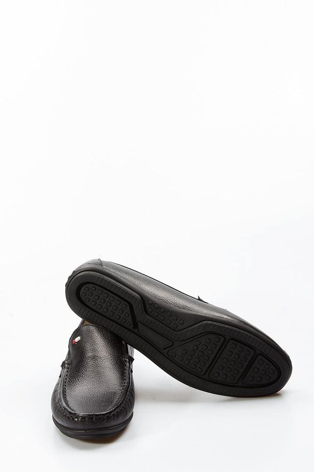 Tugerdi Siyah Hakiki Deri Kauçuk Taban Kaliteli Erkek Loafer Ayakkabı TG0962813407 - 3