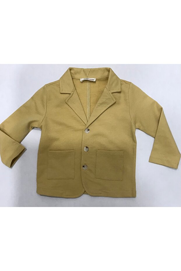 ERKEK BEBEK CAMEL CEPLİ ÖRME CEKET - 5