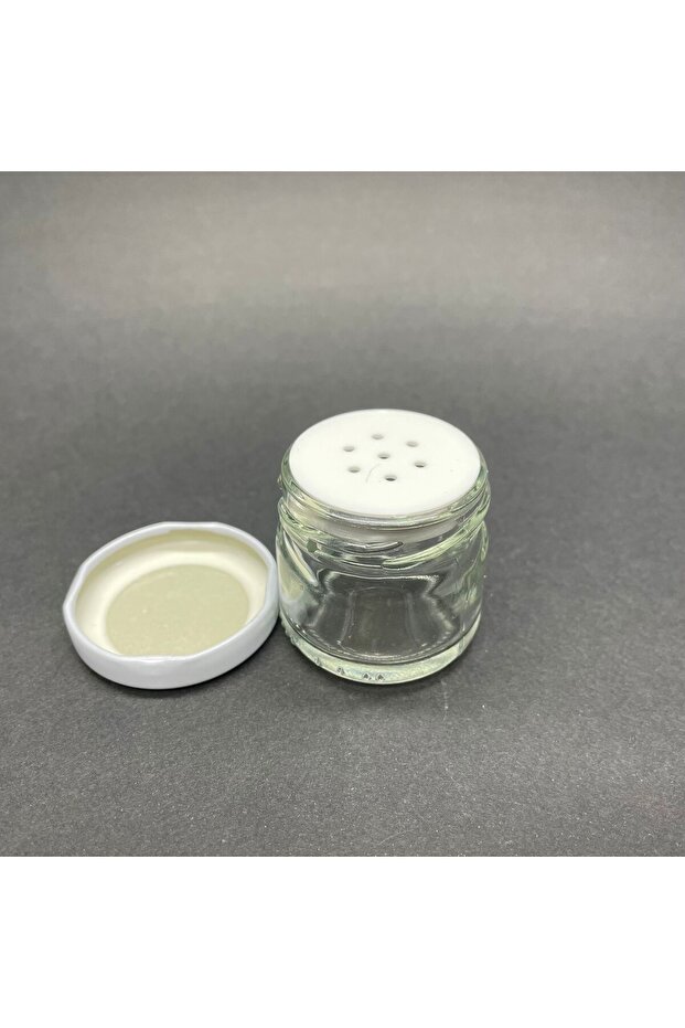 29 CC GLASS POWDER POWDER JAR - METAL LID +TIP - 29 ML POWDER BOX - 6 PIECES