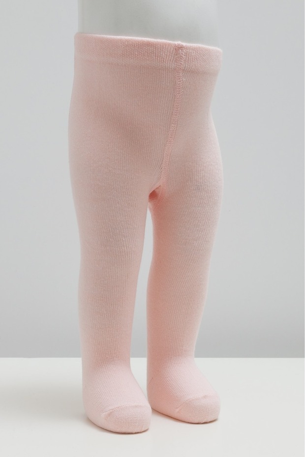 Girl's Plain Pink Seasonal Thick Pantyhose
